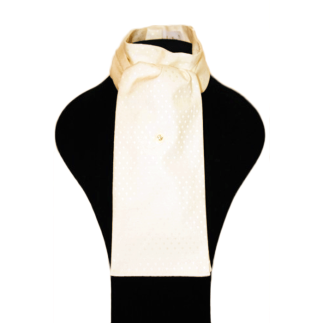 Plastron de luxe crème (nombreux motif dispo) | Plastron - jabot de concours crème