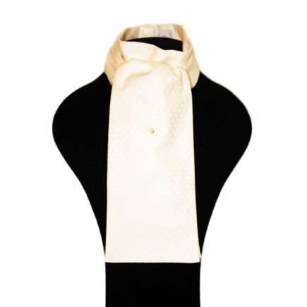 Plastron de luxe crème (nombreux motif dispo) | Plastron - jabot de concours crème