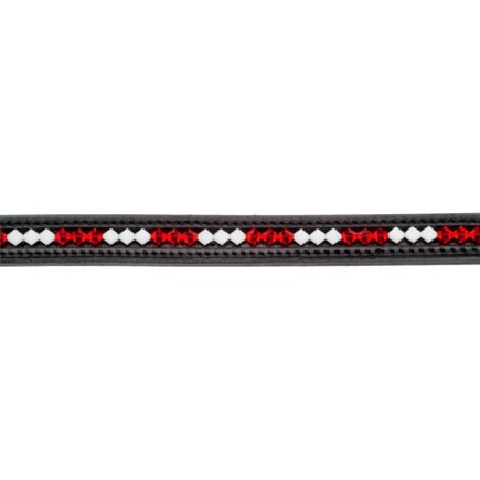 Frontal Otto Schumacher Swarovski Rouge-Blanc | Otto Schumacher frontal blanc-rouge