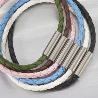 Otto Schumacher: collier cuir | Swarovski colier cuir