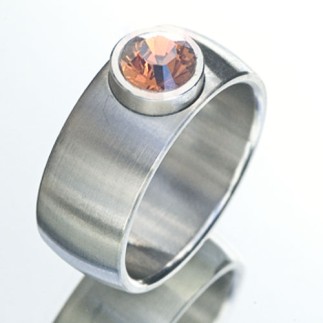 Swarovski bague une pierre Orange