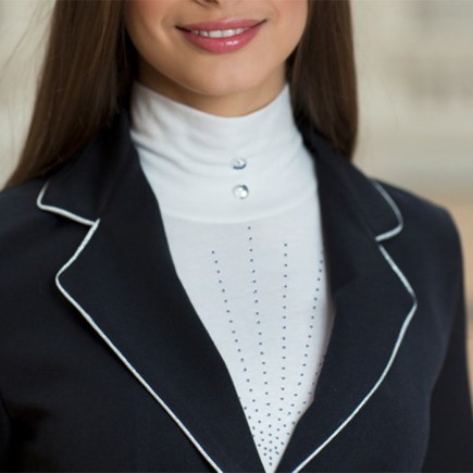 Cavalliera: polo de concours strass courte manche | Cavalliera: polo de concours strass