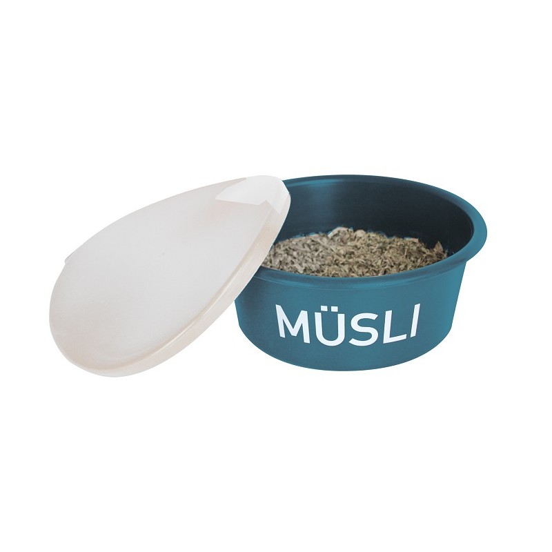 Récipient avec couvercle pour musli