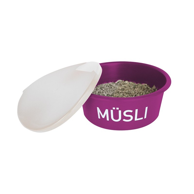 Récipient avec couvercle pour musli