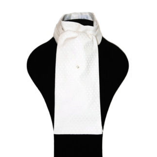 Plastron de luxe blanc (nombreux motif dispo) – Blanc carro – Plastrons-jabots-cravates – Équitation