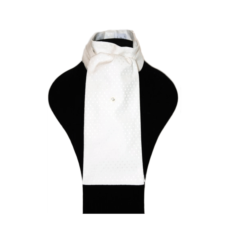 Plastron de luxe blanc (nombreux motif dispo) – Blanc carro
