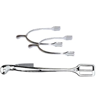Eperons Sprenger 15mm "Zinc" – Bout arrondi – Équitation