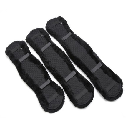 Lemieux: foureau de sangle dressage agneau veritable 65cm – 65 cm, Blanc