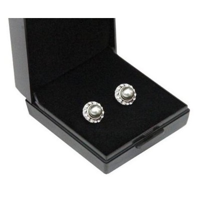 Boucles d'oreilles: Swarovski Crystal- Platin – Équitation