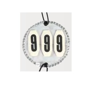 Pfiff: Numéro de tête avec strass – Rose – Équitation