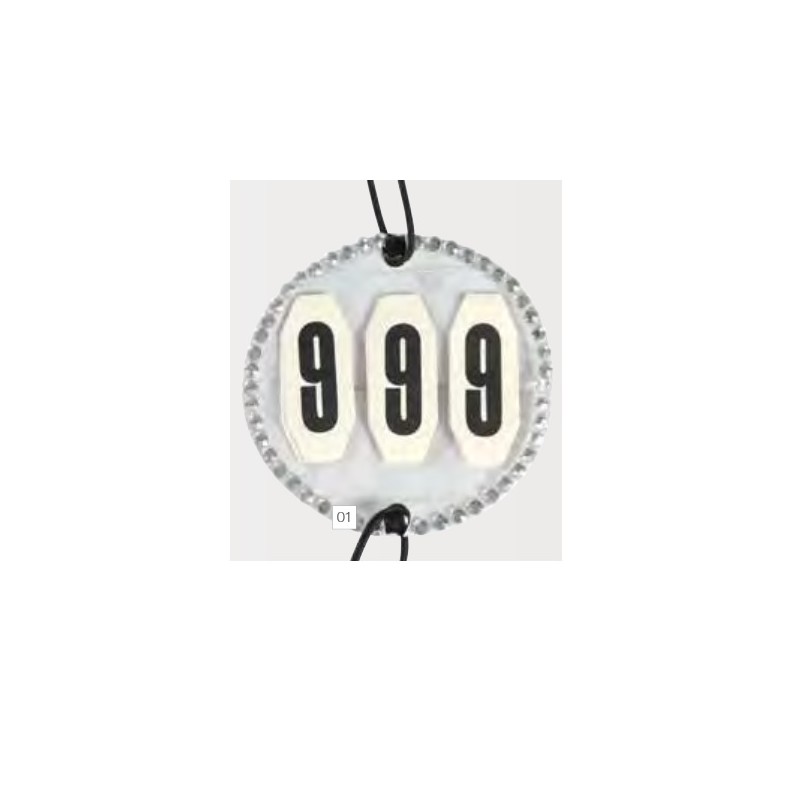 Pfiff: Numéro de tête avec strass – Rose