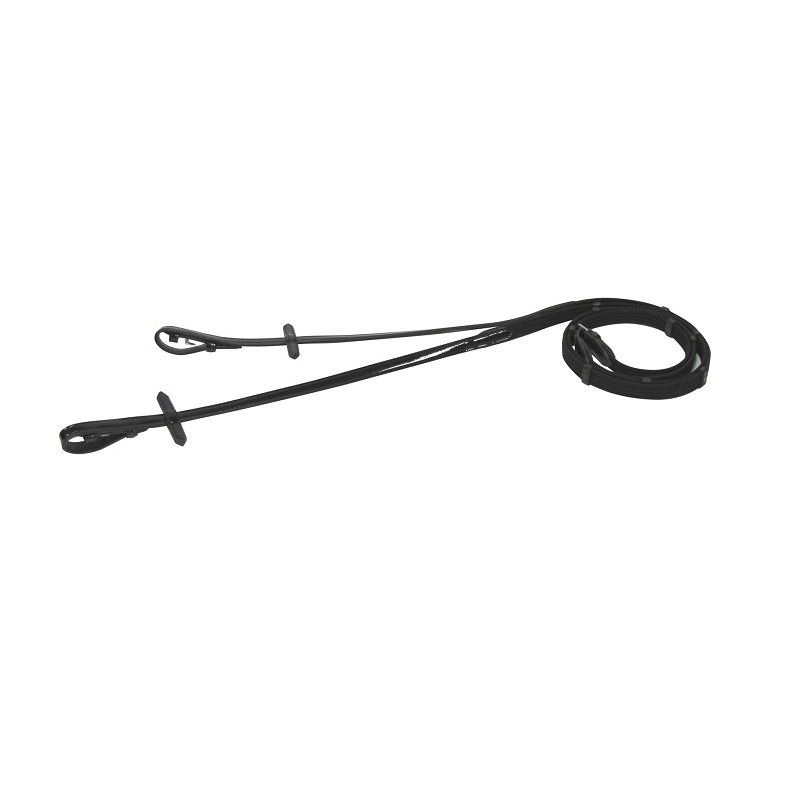 Rênes en cuir laqué 19mm