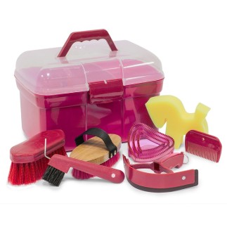 Petit coffre de pansage complet – Vert – Wembley – Enfants – Équitation