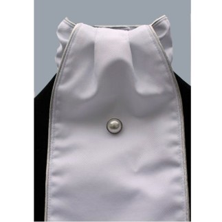 Plastron classique : Silver – Blanc et noir – HDC – Plastrons-jabots-cravates – Équitation