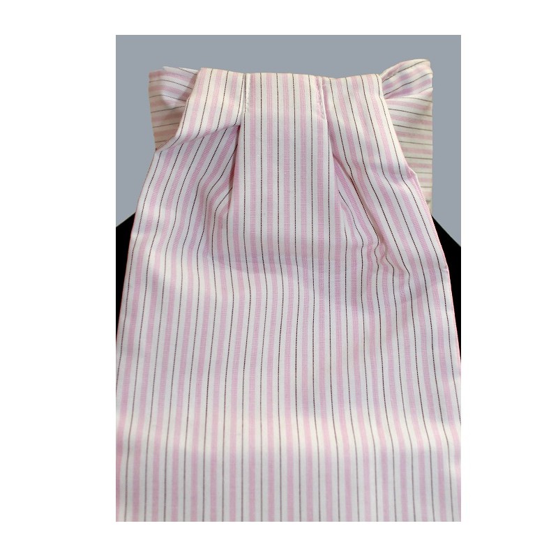 Plastron classique : rose – Blanc et noir