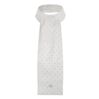 Kingsland Dressage: Plastron Shiny – Blanc – Plastrons-jabots-cravates – Équitation