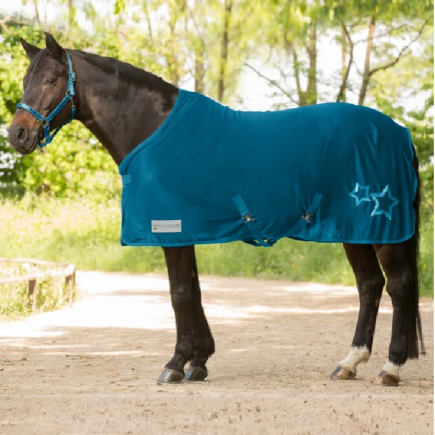 Waldhausen : couverture anti-mouche – Bleu – Chemise – Équitation